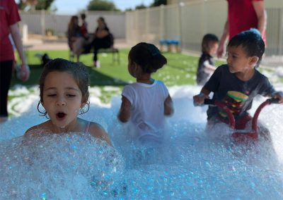 Take a big breath and duck under the foam